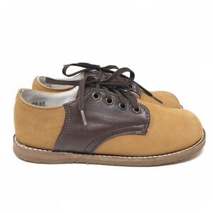 Amilio Toddler Boys Saddle Oxford Leather Suede Nubuck Lace Up Size 10 D Shoes